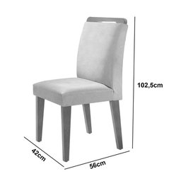 Mesa Olímpia 120cm Mdf Vidro Canto Copo Com 4 Cadeiras - 4