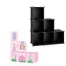 Guarda Roupa Infantil Rosa Meninas Modular Portatil Armario Organizador Brinquedos Sapateira 6 Porta - 5