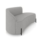Ver imagem 4 de Sofá 3 Lugares Orgânico 180cm Pé Ferro Preto Morgan Suede Cinza