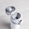 Garrafa Térmica 450ml em Aço Inox Silicone Branca Cinza - 5