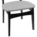 Ver mais imagens de Kit 2 Cadeiras Organik Encosto Anatômico com Telinha - Preto - Assento Est. Linho Cinza Mescla Imp.