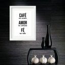 Ver imagem 2 de Quadro Cozinha Café Amor Fé - 60x48cm:madeira Preta
