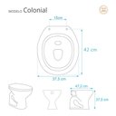 Ver imagem 3 de Assento Sanitário Colonial Marfim (bege Claro) para Vaso Hervy