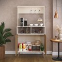 Ver imagem 5 de Cantinho do Café com 2 Portas - Aparador Buffet Multiuso:off White/freijo