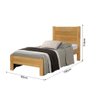 Cama Solteiro Madeira Lara - Imbuia - 3