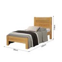 Ver imagem 3 de Cama Solteiro Madeira Lara - Imbuia