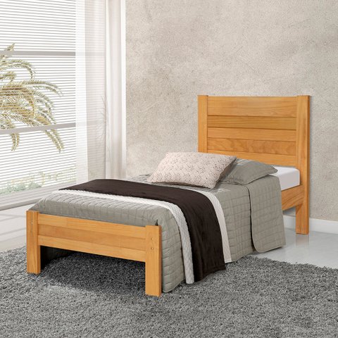 Cama Solteiro Madeira Lara - Imbuia