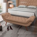 Ver imagem 2 de Puff Recamier Decorativo com Tachas 195 Cm Santorini P05 Bouclê Bege - Lyam Decor