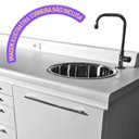 Ver imagem 5 de Pias Balcões Armários Móveis - Cuba Redonda em Aço 304 30x15cm