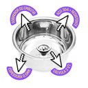 Ver imagem 3 de Pias Balcões Armários Móveis - Cuba Redonda em Aço 304 30x15cm