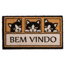 Ver imagem 1 de Capacho Fibra de Coco Estampado 31 Bege-preto 0,33x0,60m