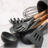 Kit Utensílios Cozinha Silicone e Bambu 12 Peças Cinza - 2