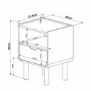 Ver imagem 3 de Mesa de Cabeceira Orgânica 1 Gaveta Aura Branco