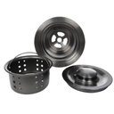 Ver imagem 4 de Cuba Gourmet Quadrada de Aço Inox Preta 44x44cm com Acessórios - Cub-005 - Stillus Home