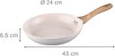 Ver imagem 2 de Frigideira Antiaderente Cerâmica 24cm Bege Indução Mundiart