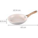 Ver imagem 2 de Frigideira Antiaderente Cerâmica 24cm Bege Indução Mundiart