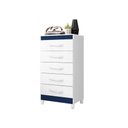 Ver imagem 1 de Gaveteiro 5 Gavetas Fenix Azul