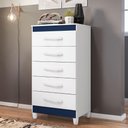 Ver imagem 2 de Gaveteiro 5 Gavetas Fenix Azul