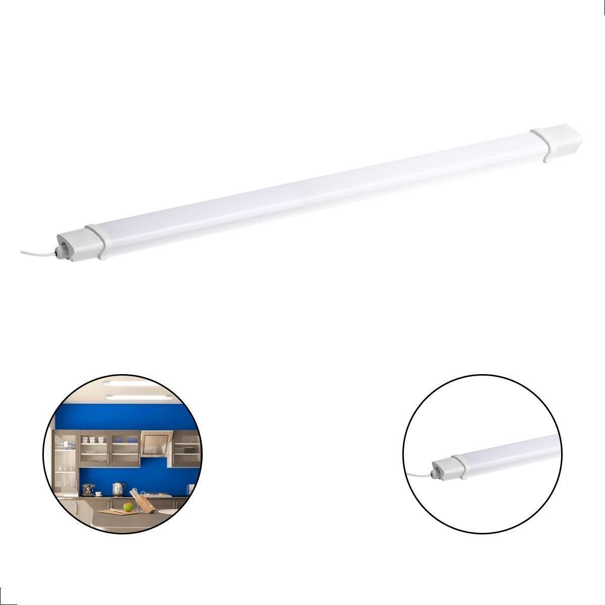 Luminária Hermética Blindada Led 18w 60cm Ip65 6500k Opus MadeiraMadeira