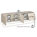 Ver imagem 5 de Rack Bancada Organica TV 65 pol 180 cm 28076 Off White Artesano
