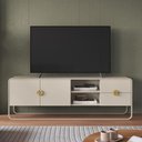 Ver imagem 6 de Rack Bancada Organica TV 65 pol 180 cm 28076 Off White Artesano