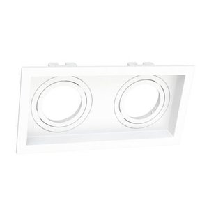 Spot Embutir Duplo Dicróica Mr16 Face Recuada Direcionável Branco 19cm - Moon Iluminacao