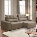 Ver imagem 1 de Sofá Retrátil e Reclinável 5 Lugares 300cm Veludo Antonella Adonai Estofados