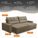 Ver imagem 2 de Sofá Retrátil e Reclinável 5 Lugares 300cm Veludo Antonella Adonai Estofados