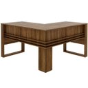 Ver imagem 7 de Mesa de Canto para Escritório em L Angular Detalhe Ripado Nogal