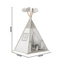 Ver imagem 4 de Cabana Infantil 110cm Casinha M08 Tecido Patchwork Branco