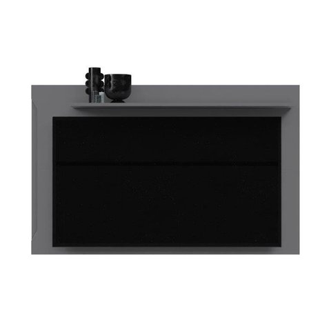 Painel FL Com Prateleira Superior Para Objetos Régua Dupla Face Fixação Por Cunha Para TV Até 55''Co
