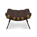 Ver imagem 3 de Kit Poltrona Costela com Puff para Sala Suede Marrom