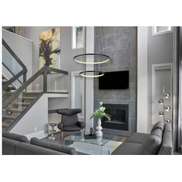 Lustre Pendente Anel de Led Hoop 2 Argolas Aros em Alumínio 43W - 3
