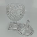 Ver imagem 6 de Potiche Decorativo de Cristal Transparente 24x20x20cm Tampa Enfeite Sala Mesa