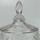 Ver imagem 3 de Potiche Decorativo de Cristal Transparente 24x20x20cm Tampa Enfeite Sala Mesa