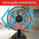 Ver imagem 4 de Ventilador de Mesa Arno 140W Preto com Cinza VD2E Essential 3 Velocidades 220V