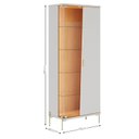 Ver imagem 2 de Cristaleira e Aparador para Sala Sena Off White Matte Freijó - Colibri