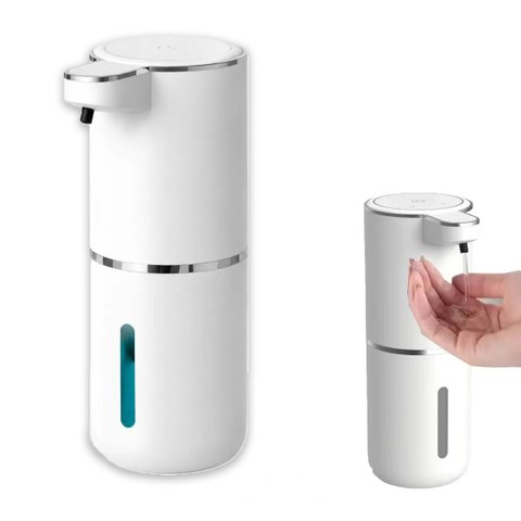Dispenser de Espuma Automatico Sabao Alcool Gel Locao Sensor de Proximidade Recarregavel USB Higieni