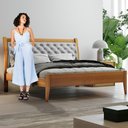 Ver imagem 7 de Cama Casal Queen Vivare 160cm Amêndoa Mel/tecido Welutop:amêndoa Mel