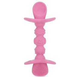 Colher De Silicone Bebe Com Trava Limitador Segurança Nuby - 2