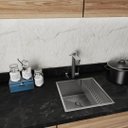 Ver imagem 1 de Conj.cuba 40x40 Cozinha Canal Escorredor 42,5cm Banheiro Technox