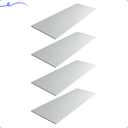 Ver imagem 2 de Kit 4 Prateleira Branca 90X40 Tampo Tabua Mdf  Organizadora Decoração Cozinha Quarto Banheiro Sala