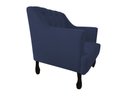 Ver imagem 2 de Kit 2 Poltronas Decorativa Julia Suede Azul Marinho Pés Madeira Ms Decor
