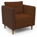 Ver imagem 2 de Kit 2 Poltronas Aviv para Sala Escritório Recepção Linho Premium Easy Clean Corino Premium Luxo