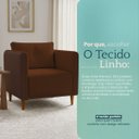 Ver imagem 7 de Kit 2 Poltronas Aviv para Sala Escritório Recepção Linho Premium Easy Clean Corino Premium Luxo