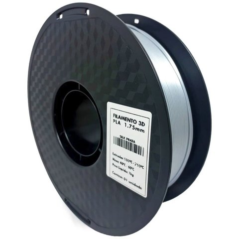 Filamento 3d - Pla Silk Prata - Rolo 1kg (1.75mm)