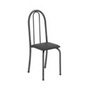 Ver imagem 4 de Conjunto de Mesa Tubular 140cm x 75cm Tampo em Vidro com 6 Cadeiras Iris B Prata/Preto Liso/Martelado