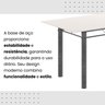 Conjunto de Mesa Tubular 140cm X 75cm Tampo em Vidro com 6 Cadeiras Iris B - 11