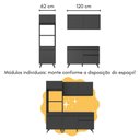 Ver imagem 5 de Cozinha Compacta com Bancada Americana/mesa Veneza Multimóveis Mp2211 Preto