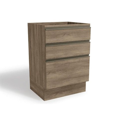 Gabinete de Cozinha Modulado Maxxi G743 3 Gavetas s/ Tampo Nogal - Kappesberg